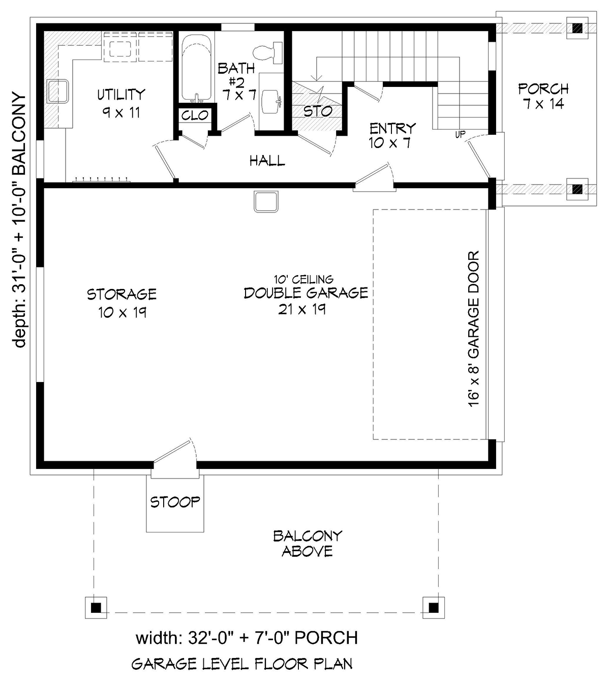 House Plan 80985 Level One