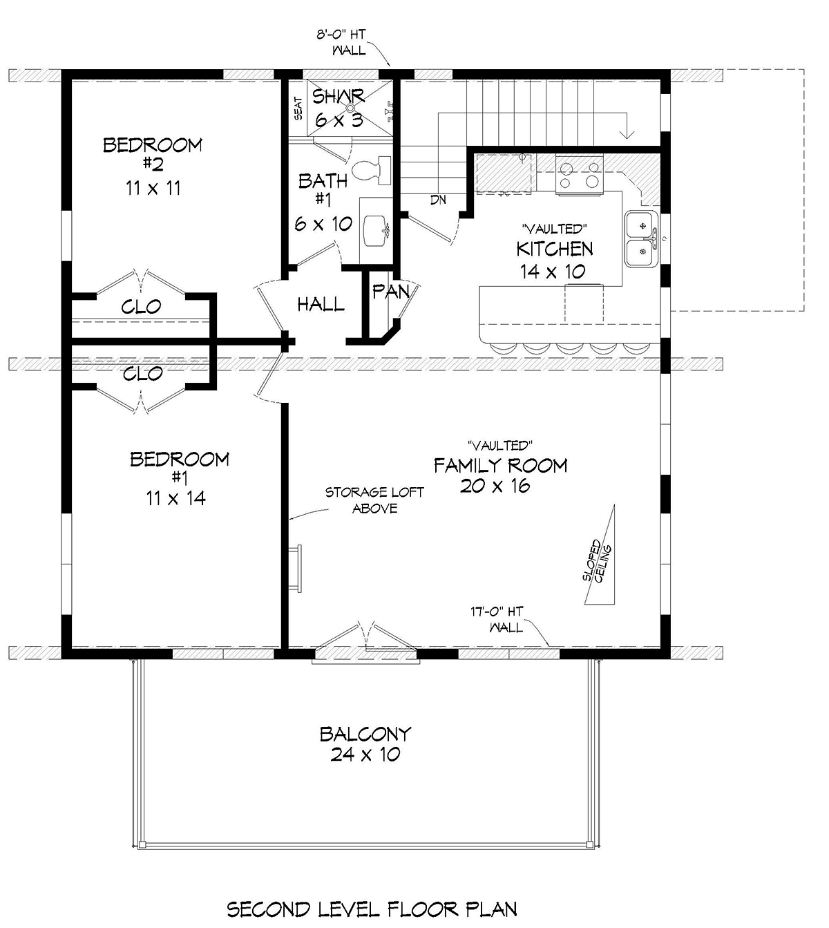 House Plan 80985 Level Two