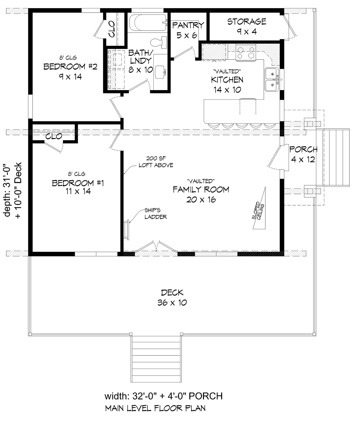 House Plan 80993 Level One