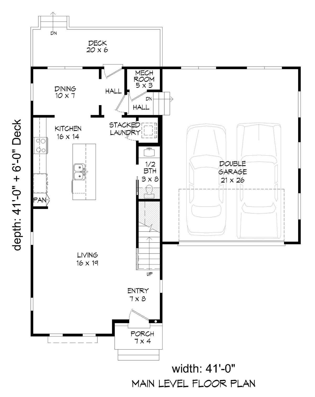 House Plan 80994 Level One