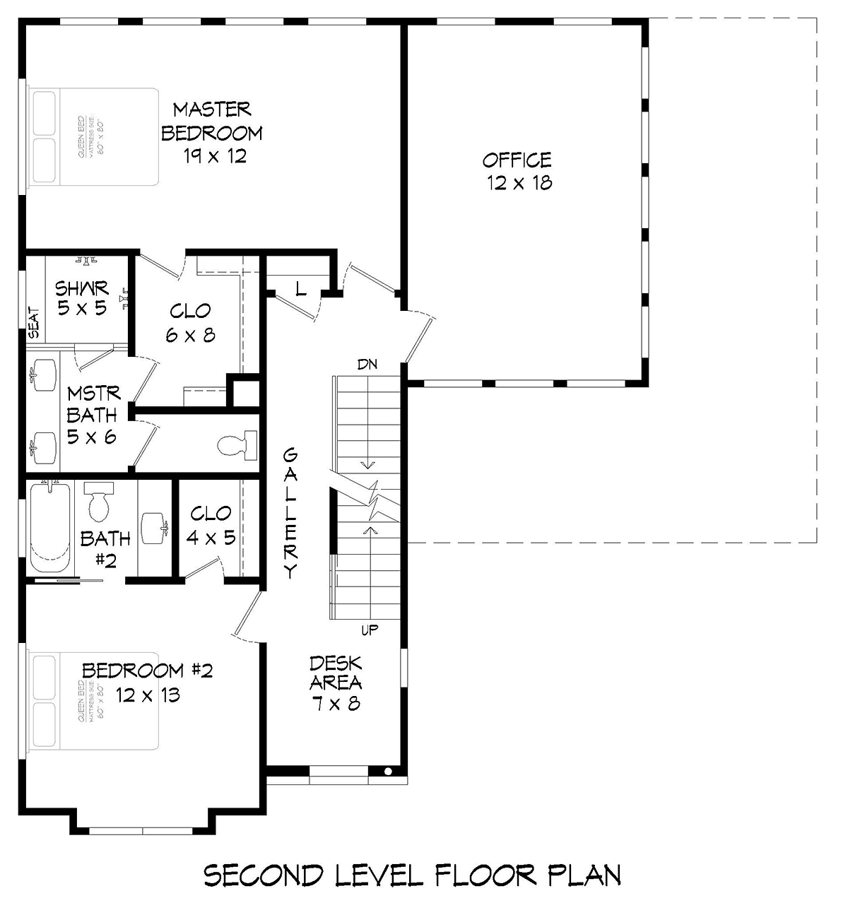 House Plan 80994 Level Two