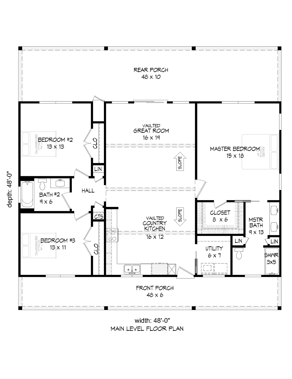 House Plan 80999 Level One