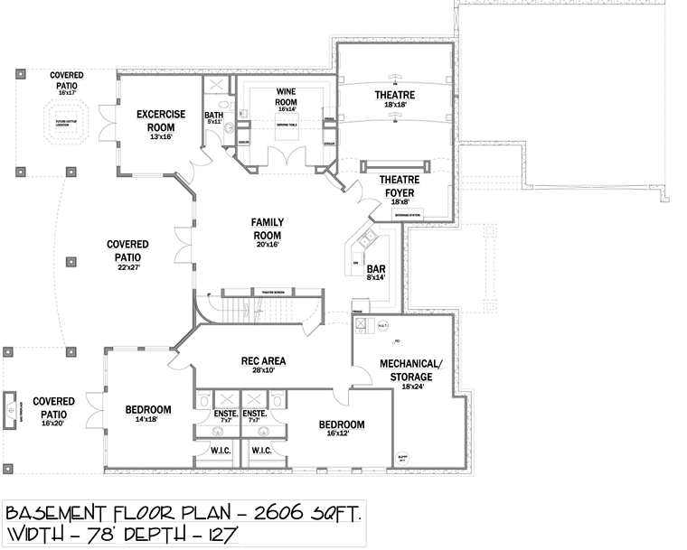 House Plan 81107 Lower Level
