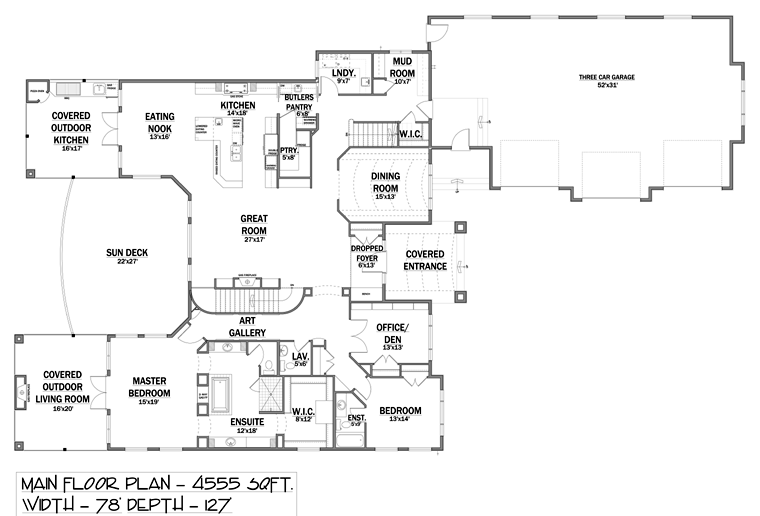House Plan 81107 Level One