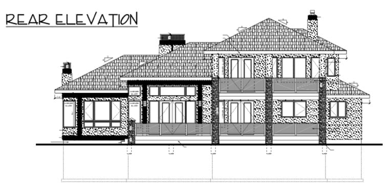 House Plan 81139 Rear Elevation