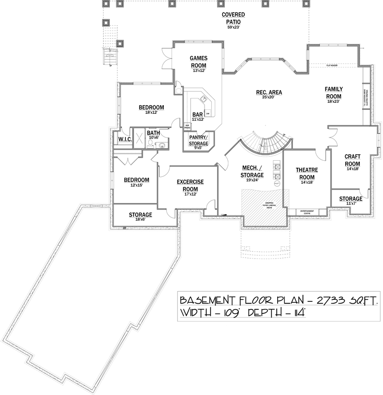 House Plan 81153 Lower Level