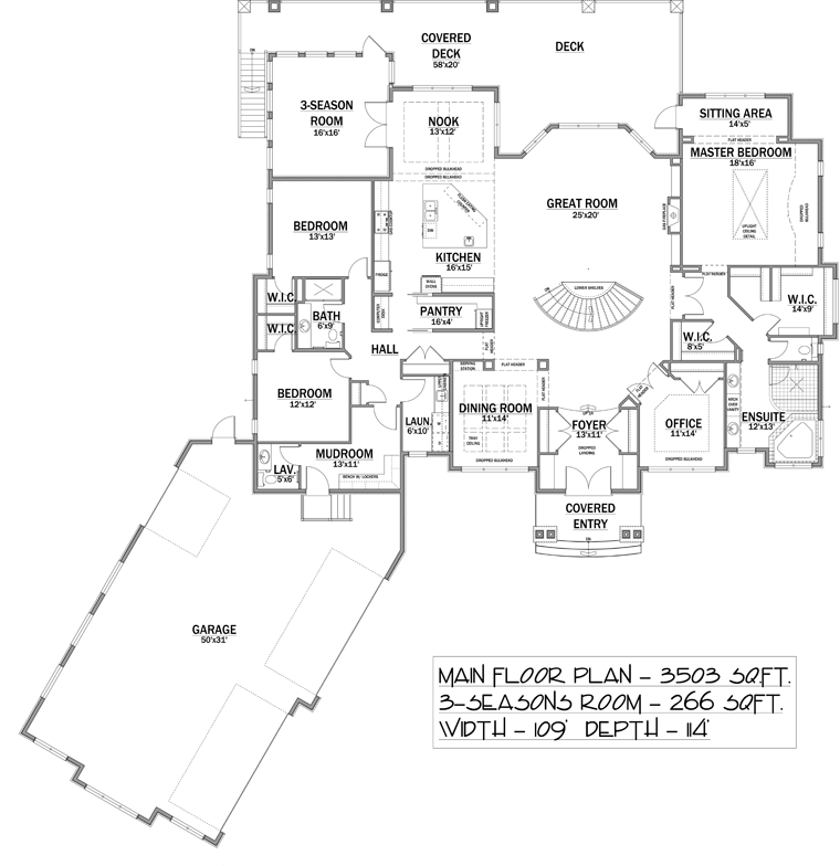 House Plan 81153 Level One