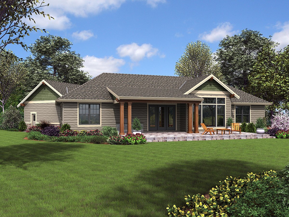 House Plan 81223 Rear Elevation