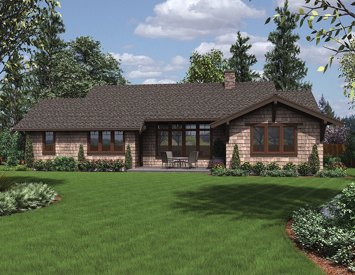 House Plan 81229 Rear Elevation