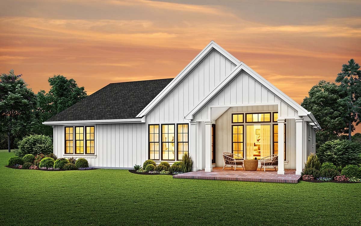 House Plan 81241 Rear Elevation