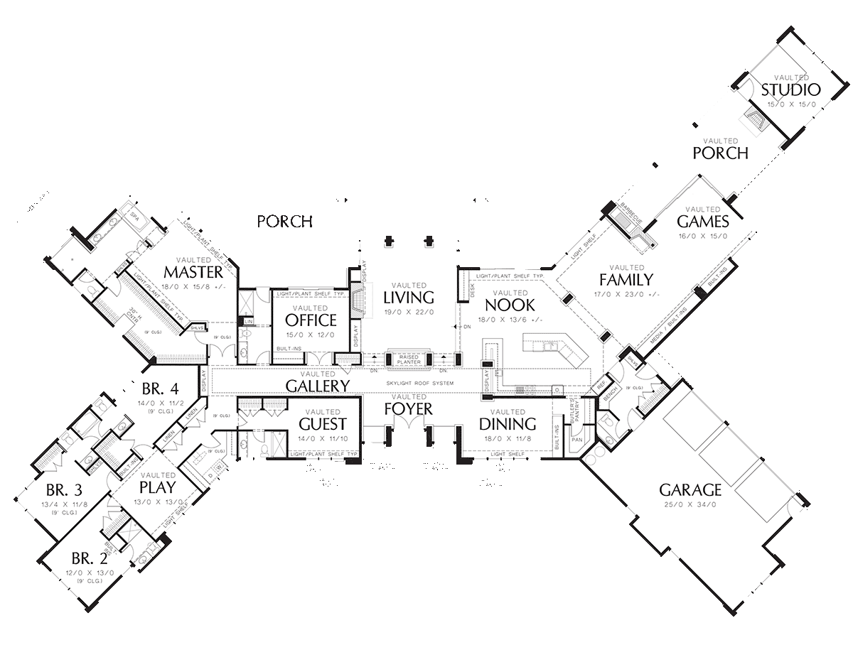 House Plan 81261 Level One