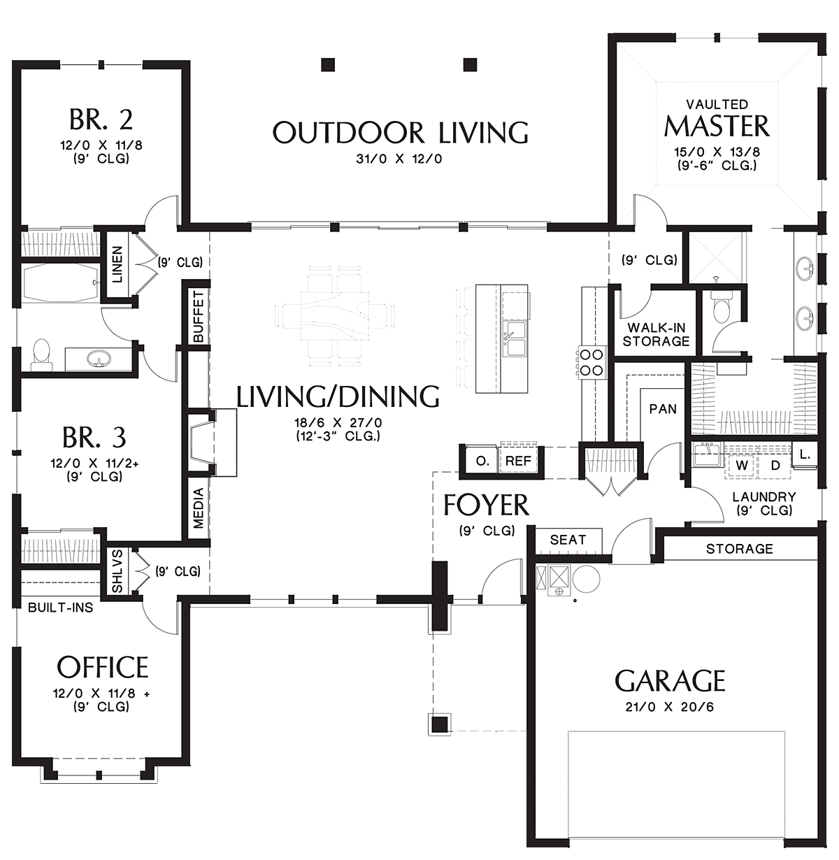 House Plan 81263 Level One
