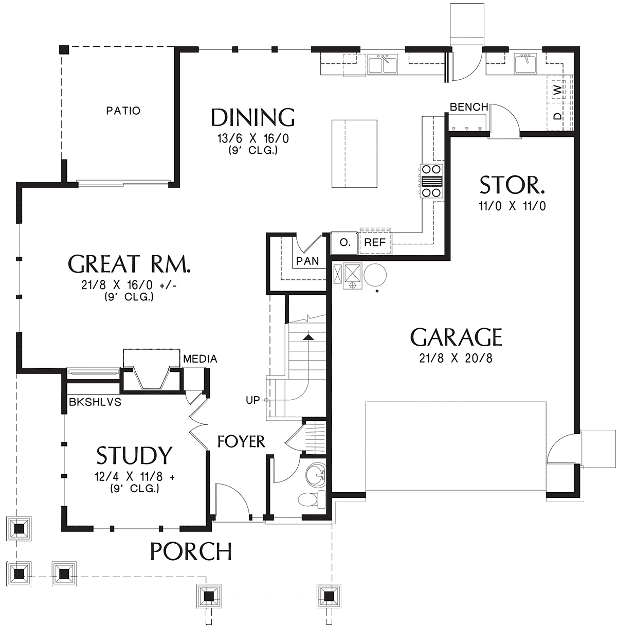 House Plan 81265 Level One
