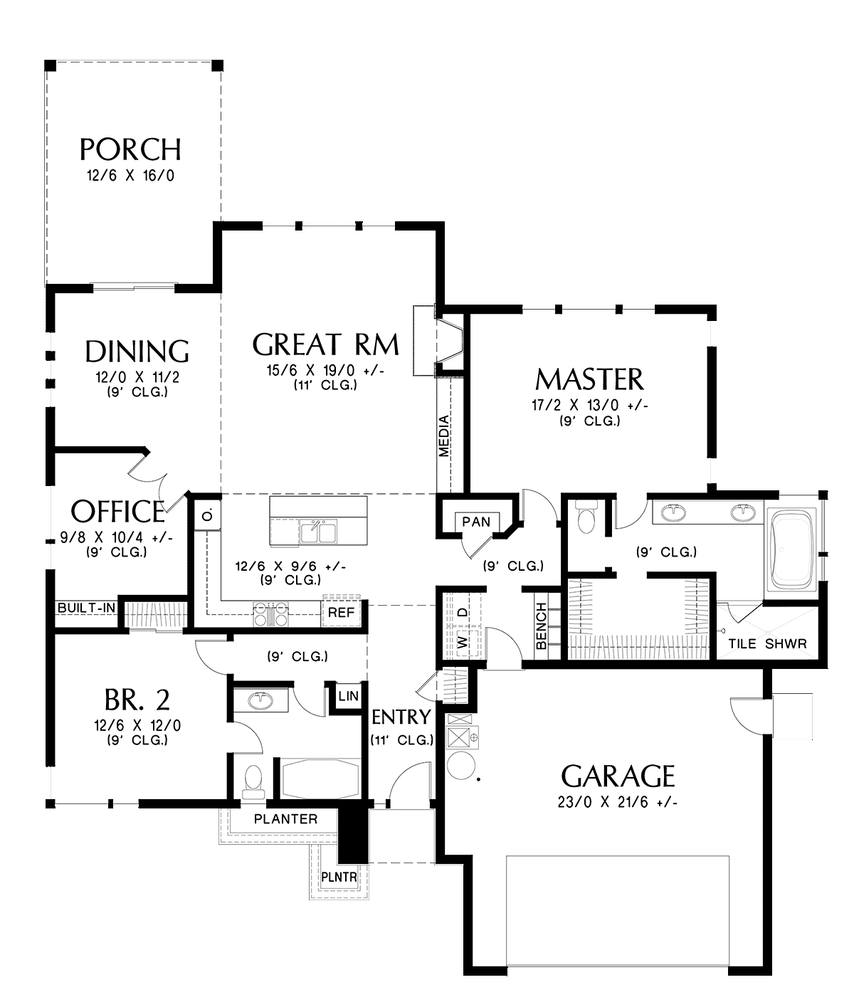 House Plan 81266 Level One