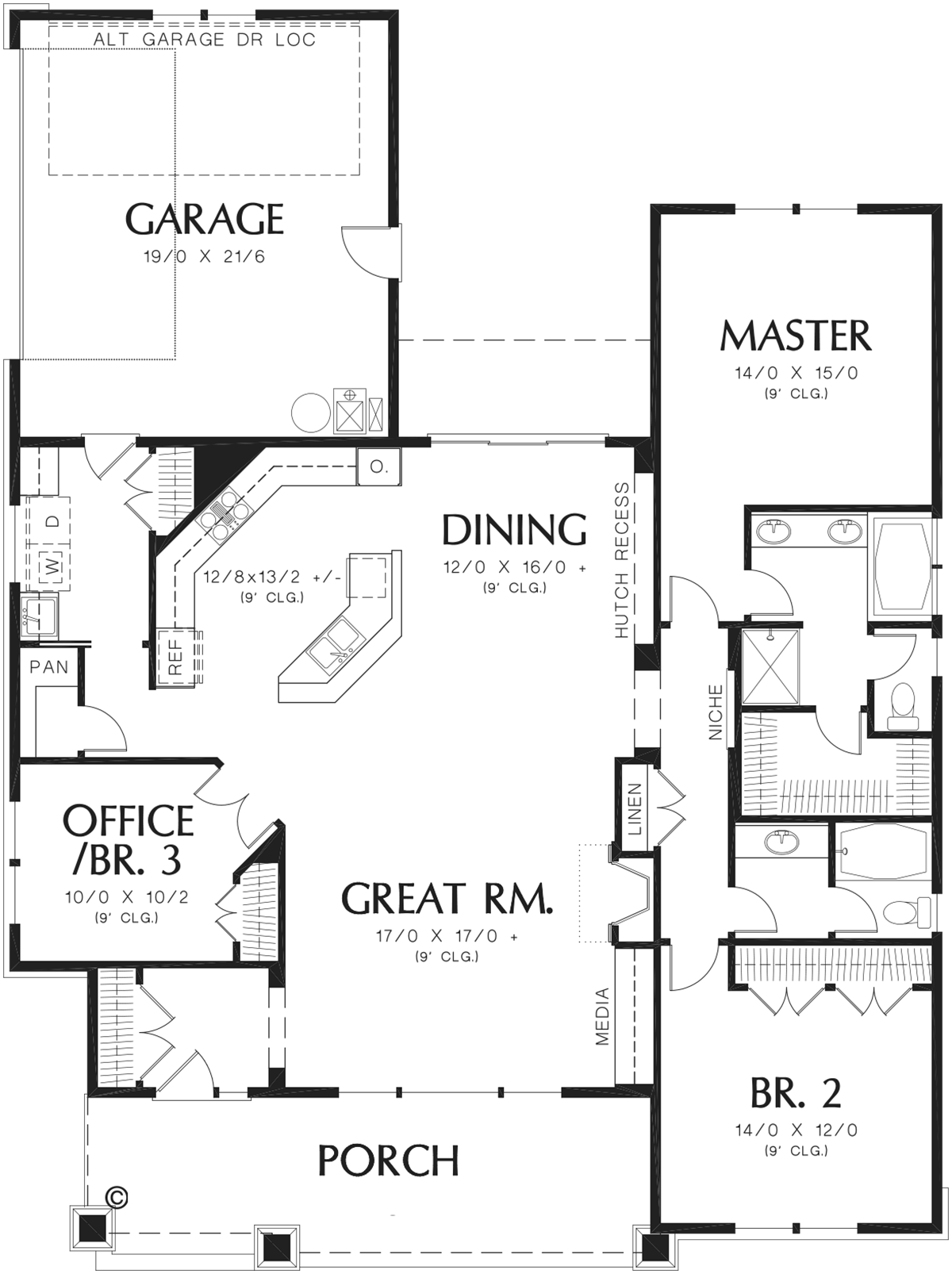House Plan 81270 Level One