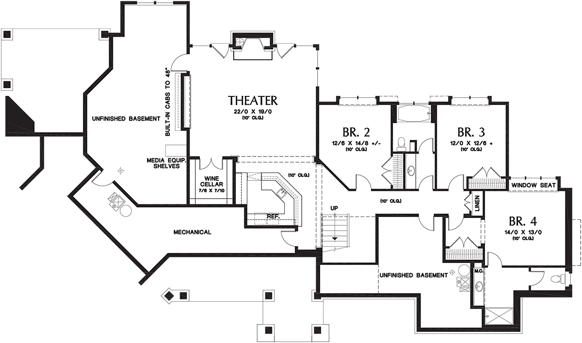 House Plan 81271 Lower Level