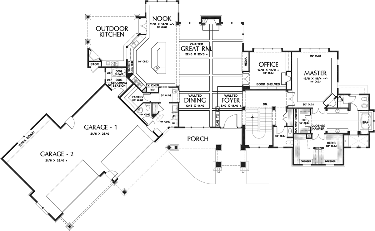 House Plan 81271 Level One