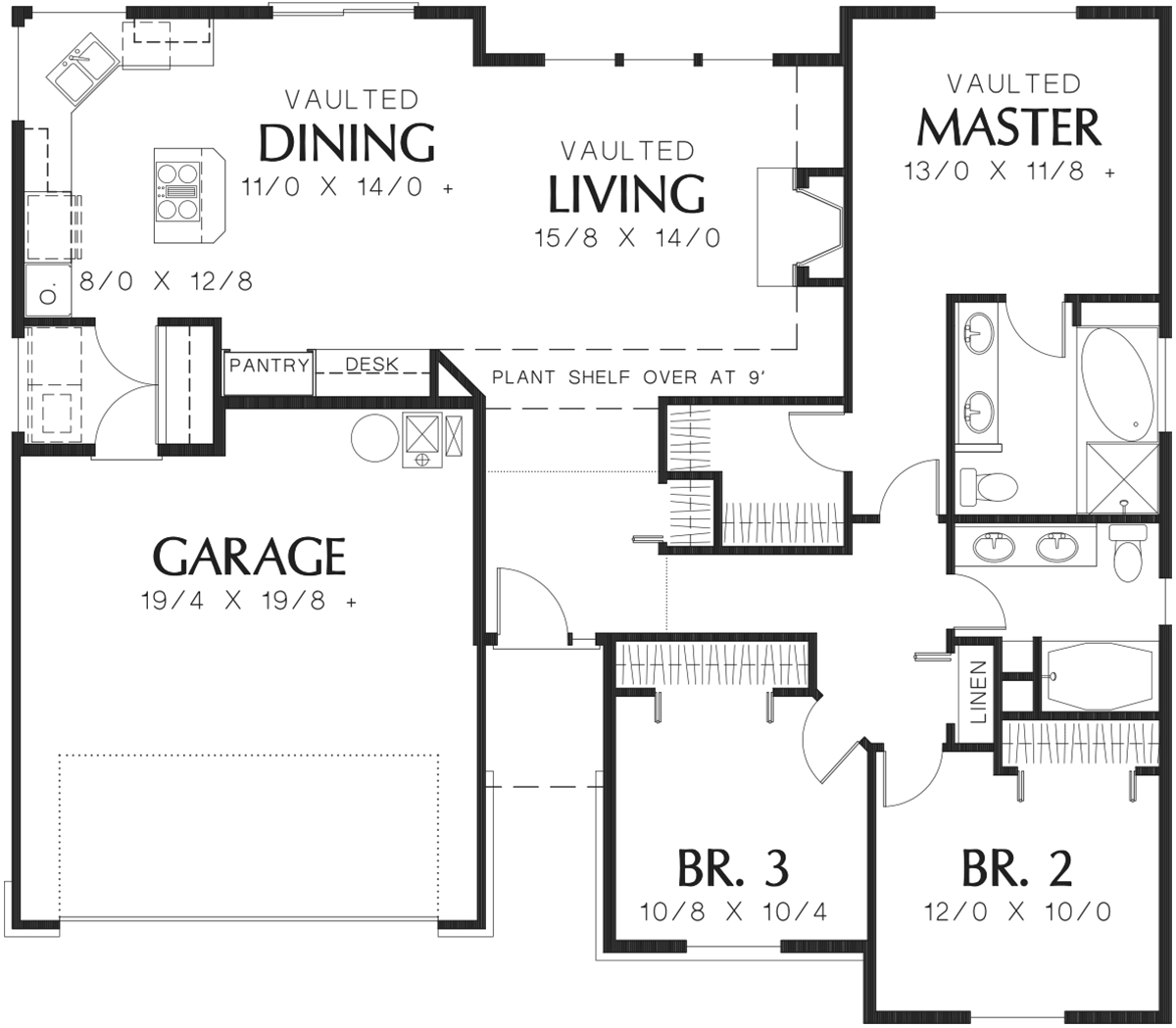 House Plan 81276 Level One