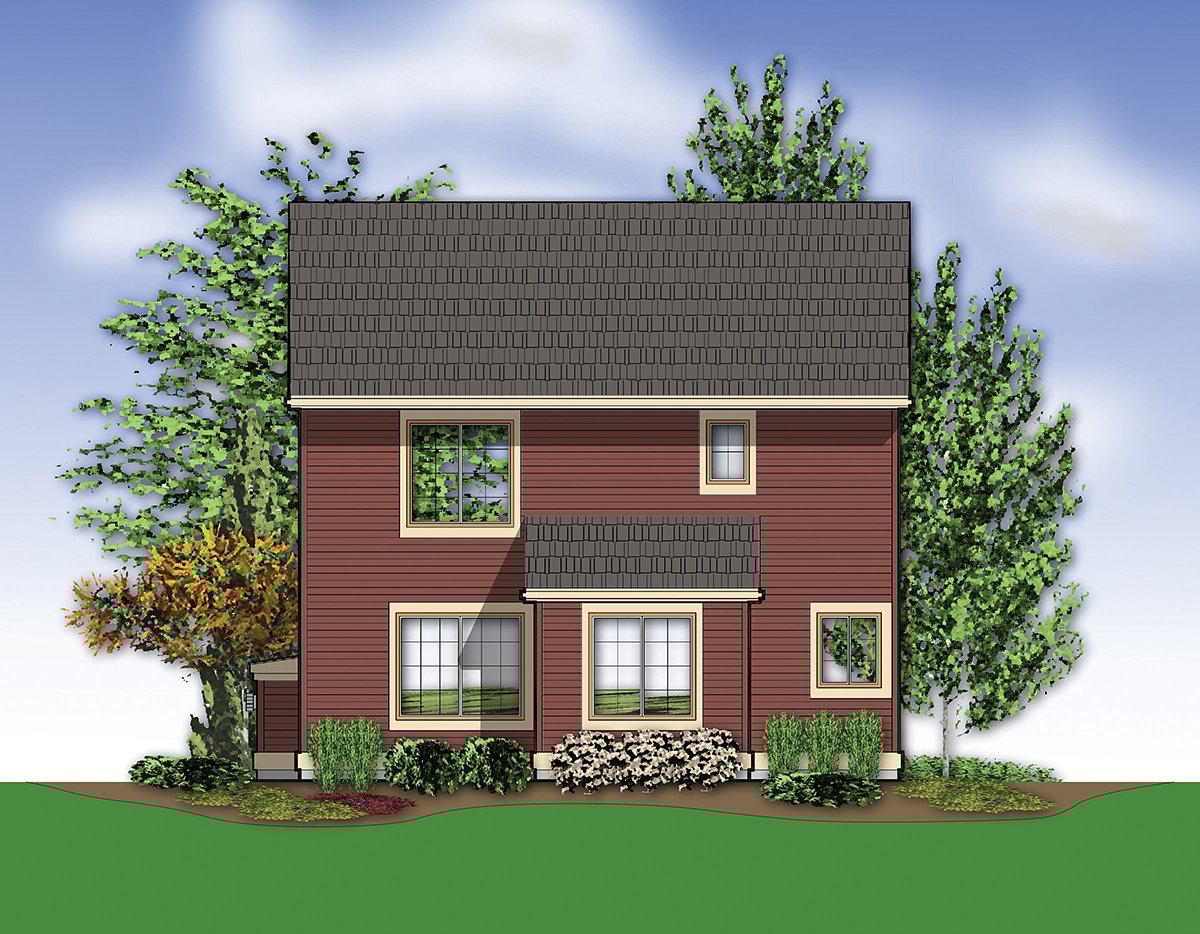 House Plan 81281 Rear Elevation