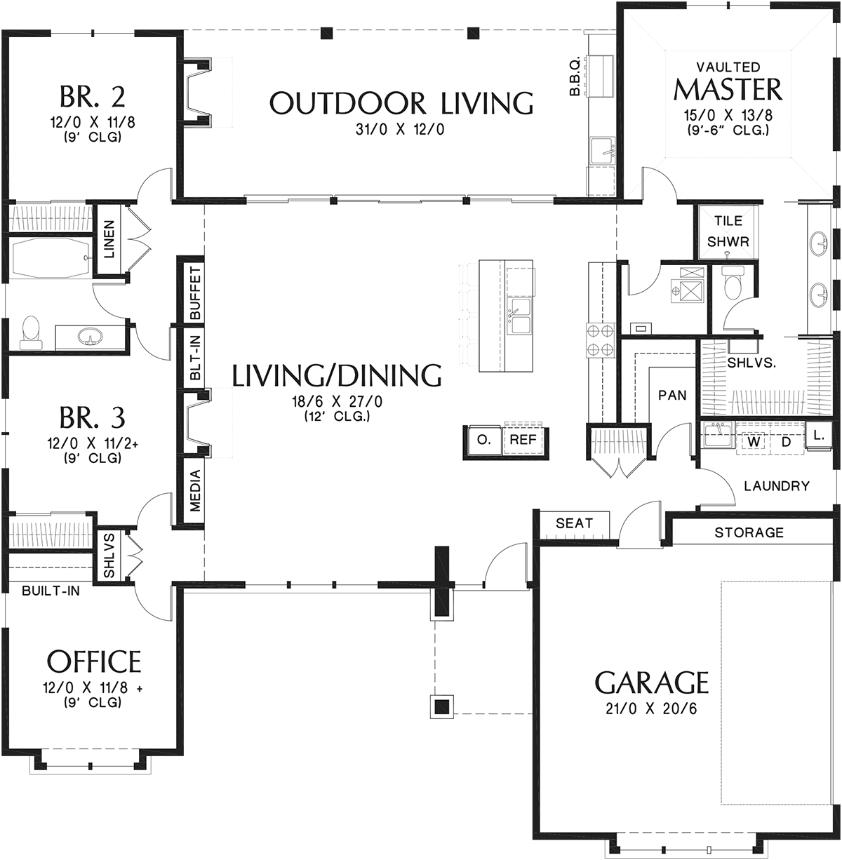 House Plan 81285 Level One