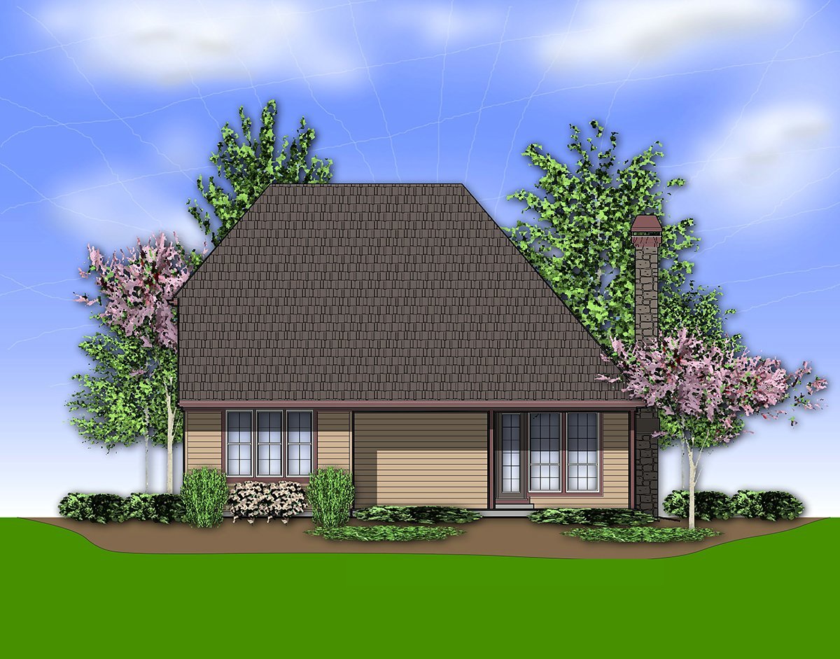 House Plan 81291 Rear Elevation