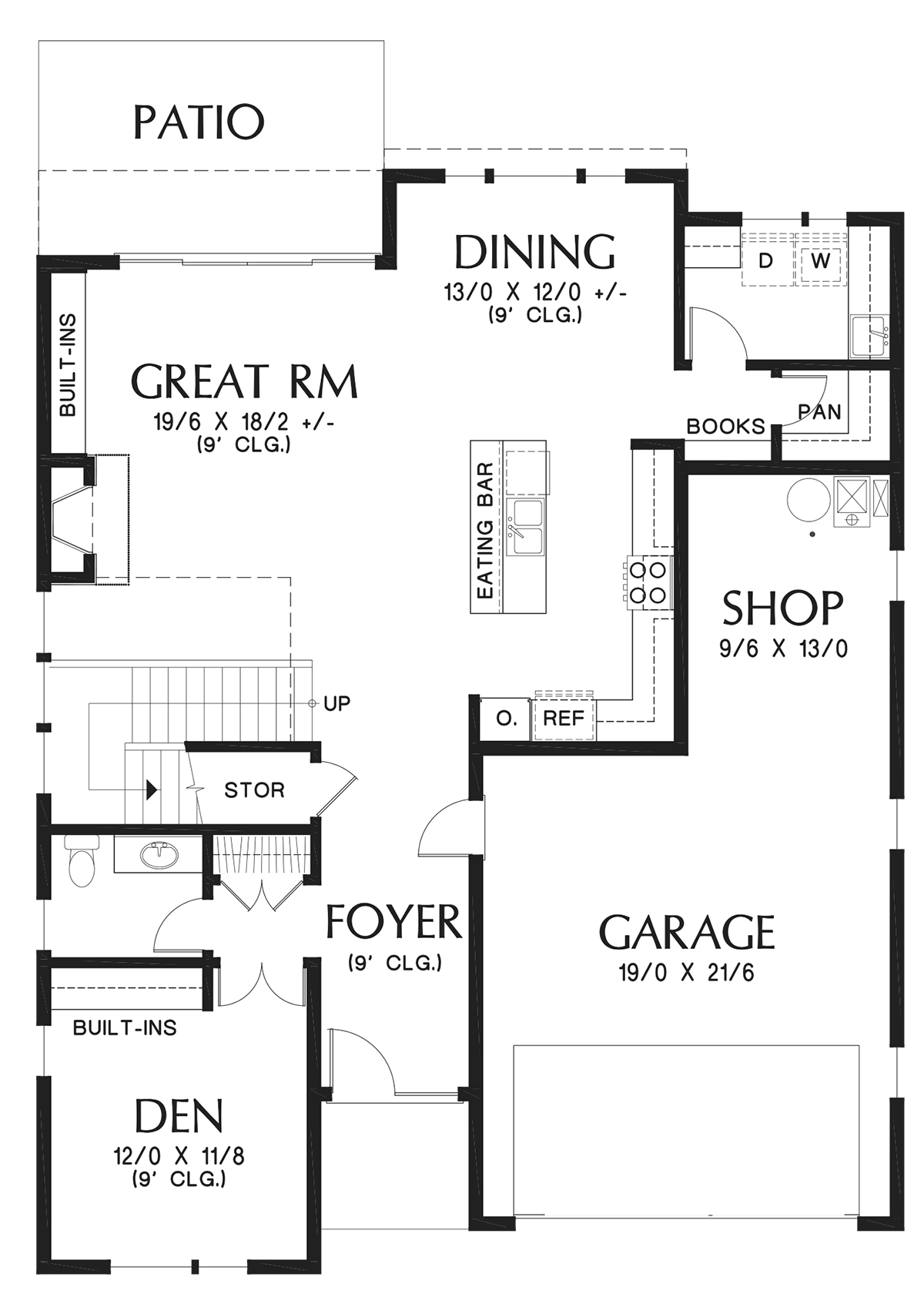 House Plan 81297 Level One