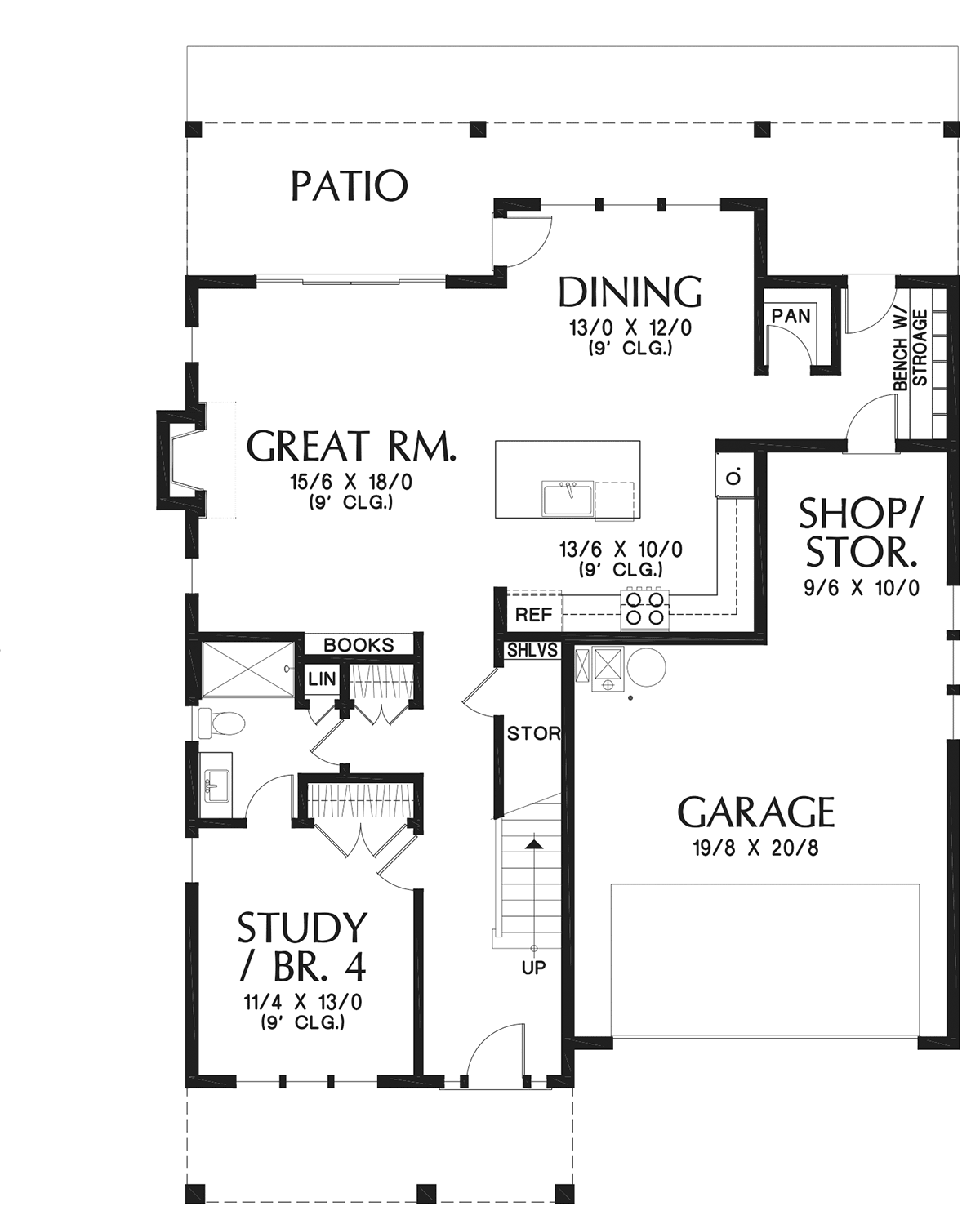 House Plan 81314 Level One