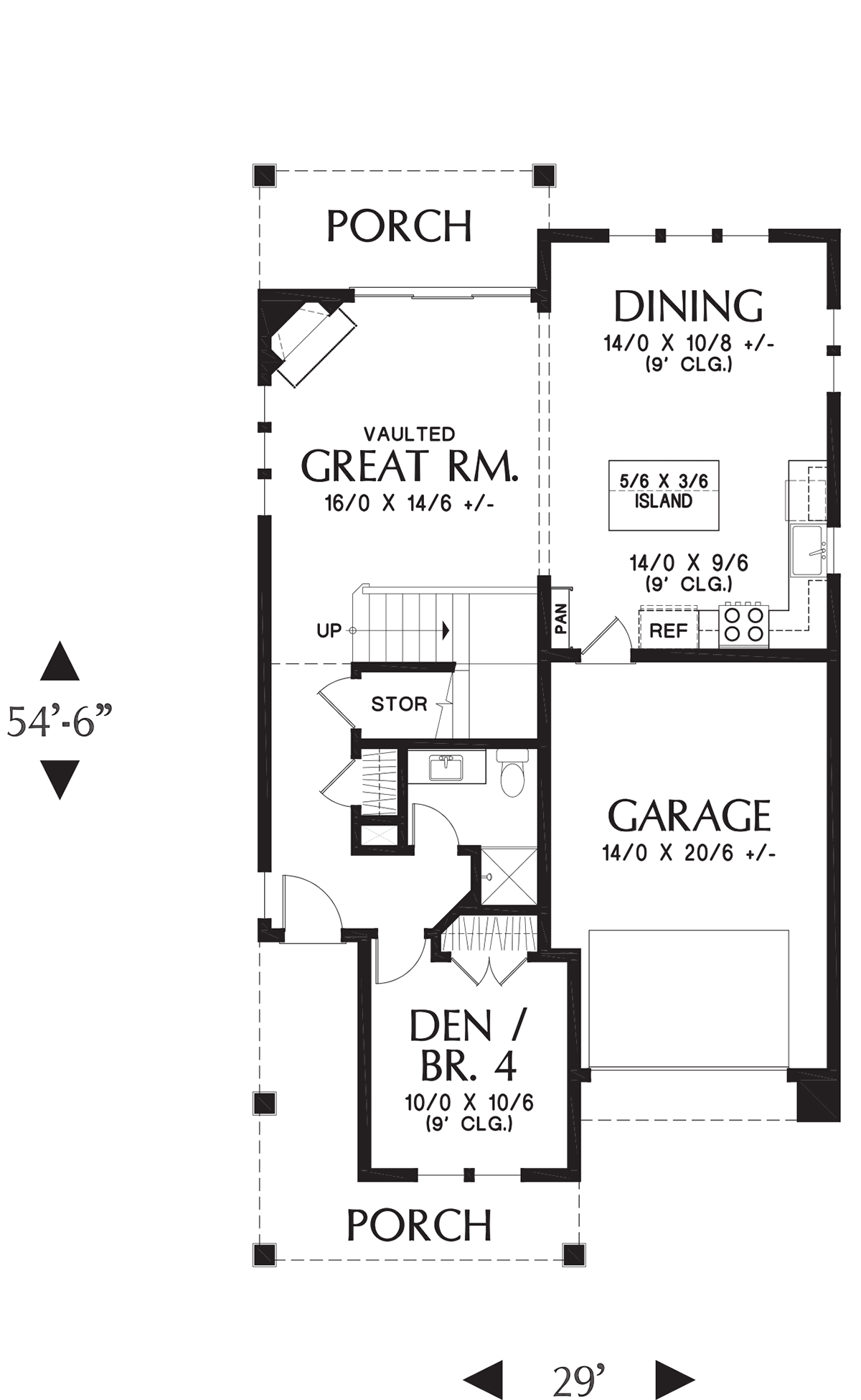 House Plan 81327 Level One