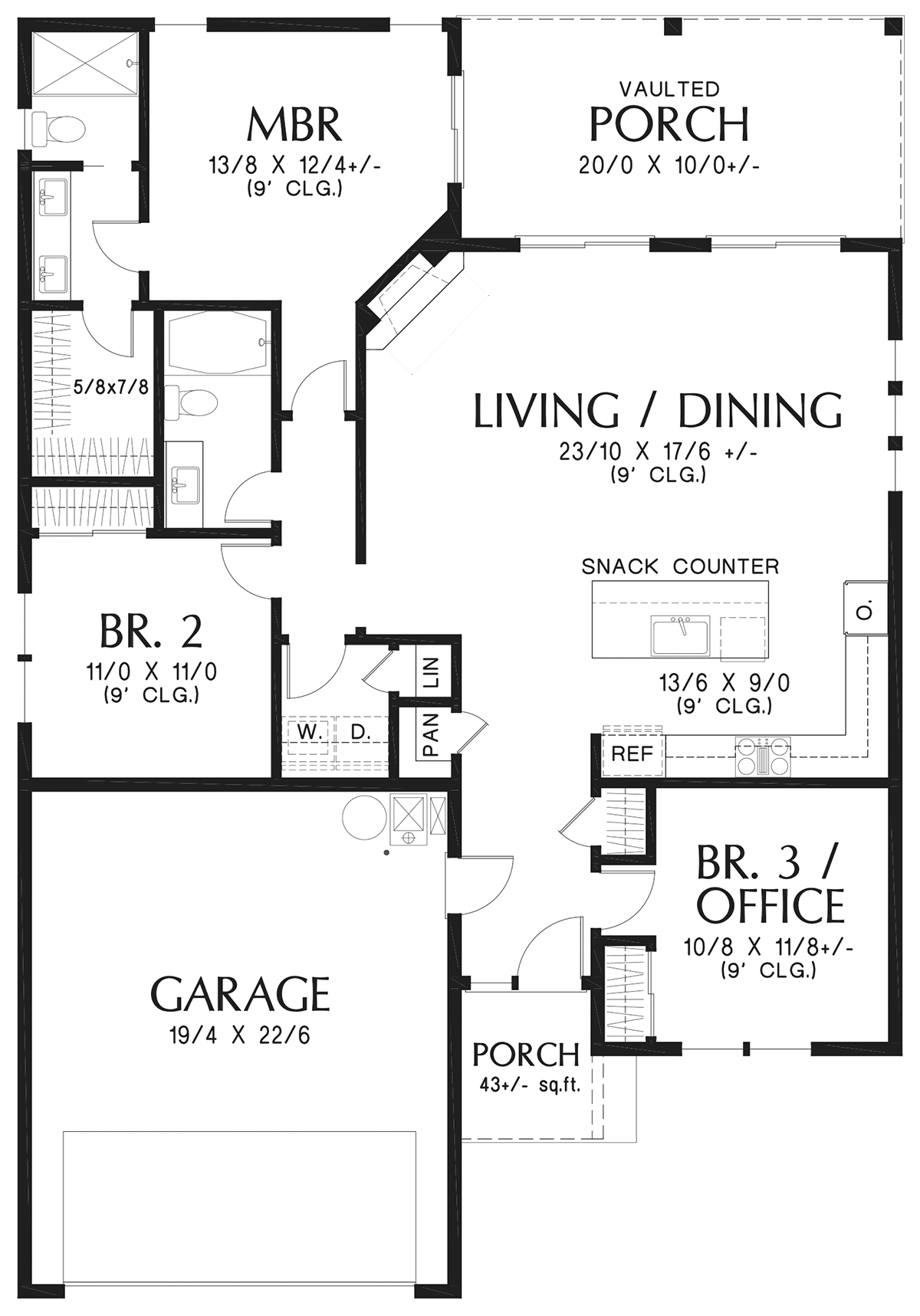 House Plan 81328 Level One