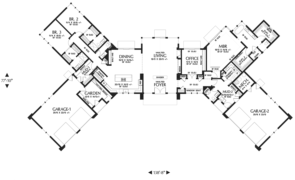 House Plan 81333 Level One