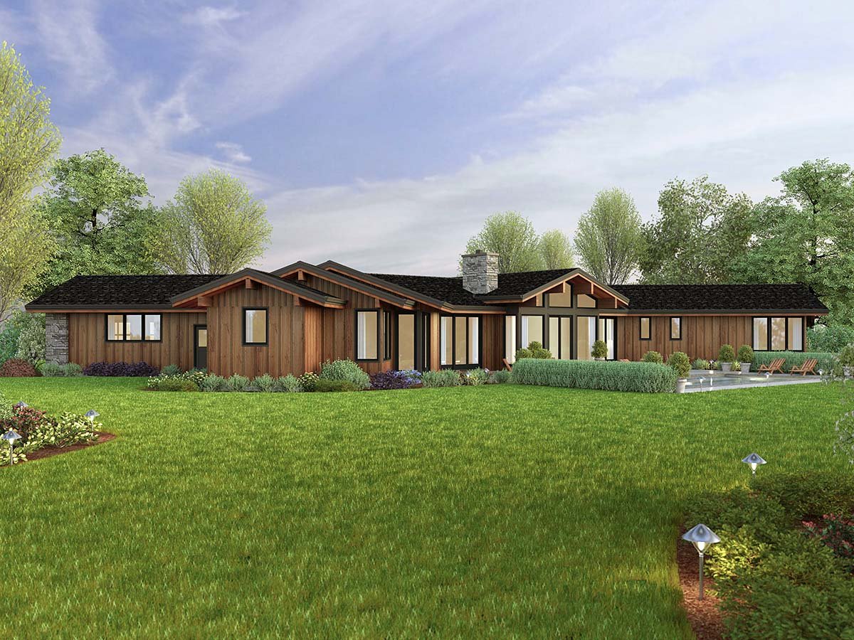 Plan 81308 | Ranch Style with 3 Bed, 2 Bath, 2 Car Garage