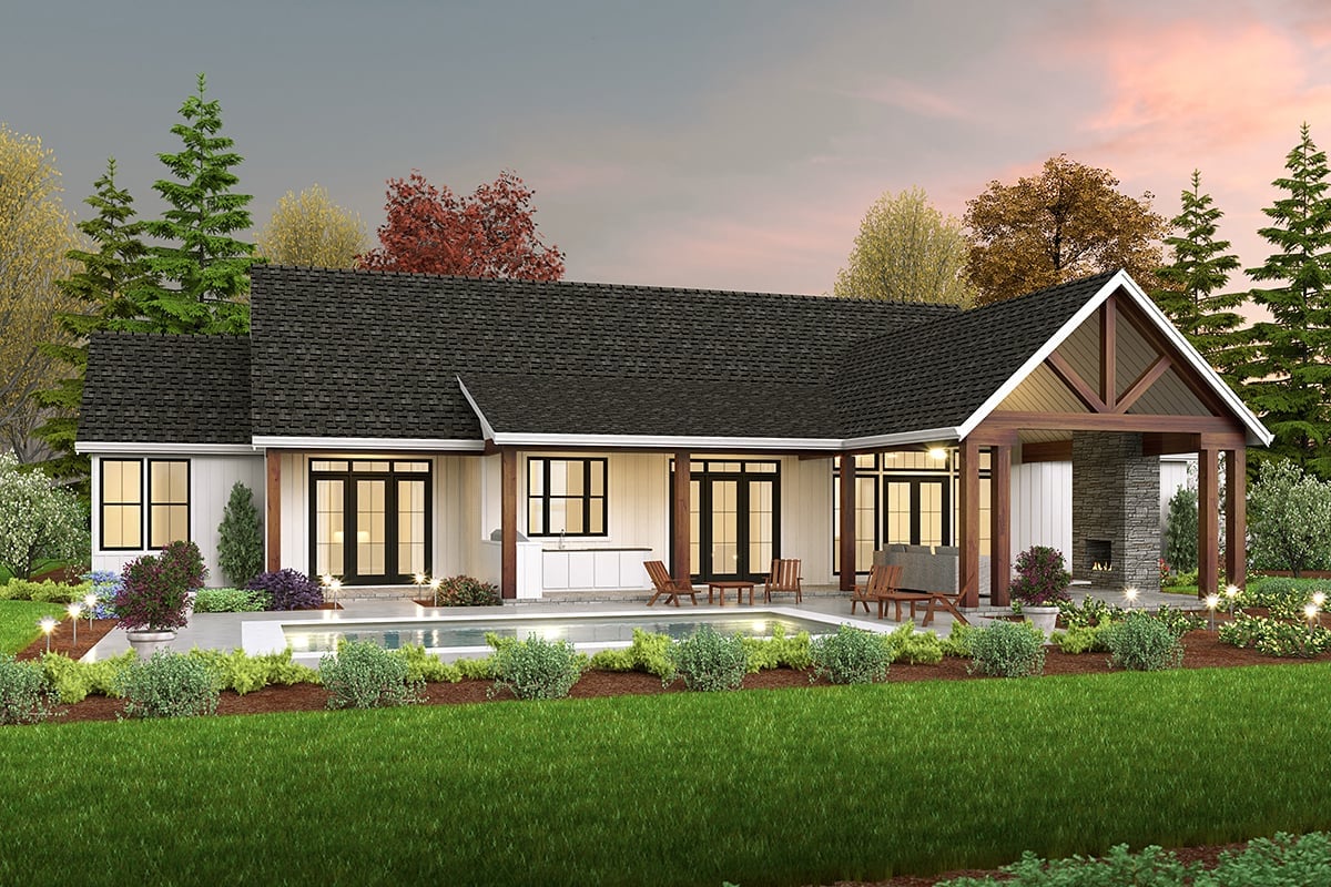 House Plan 81334 Rear Elevation