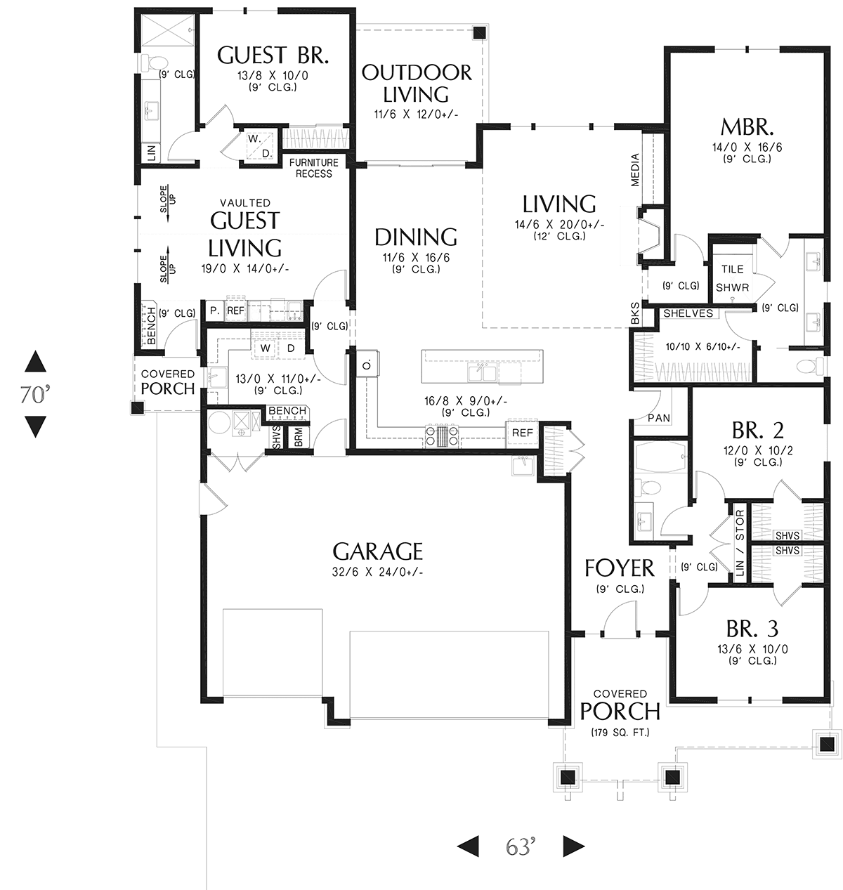 House Plan 81368 Level One