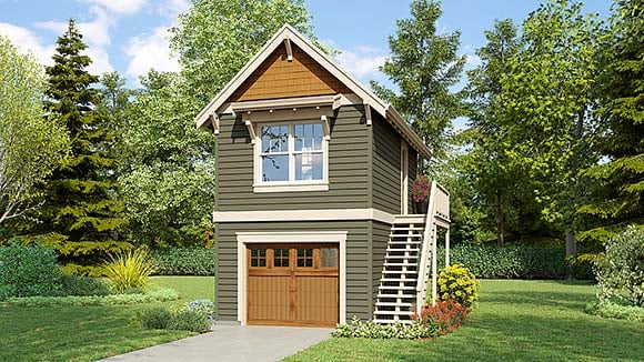Garage-Living Plan 81372