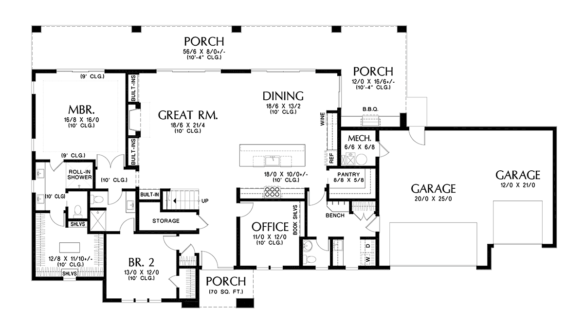 House Plan 81386 Level One