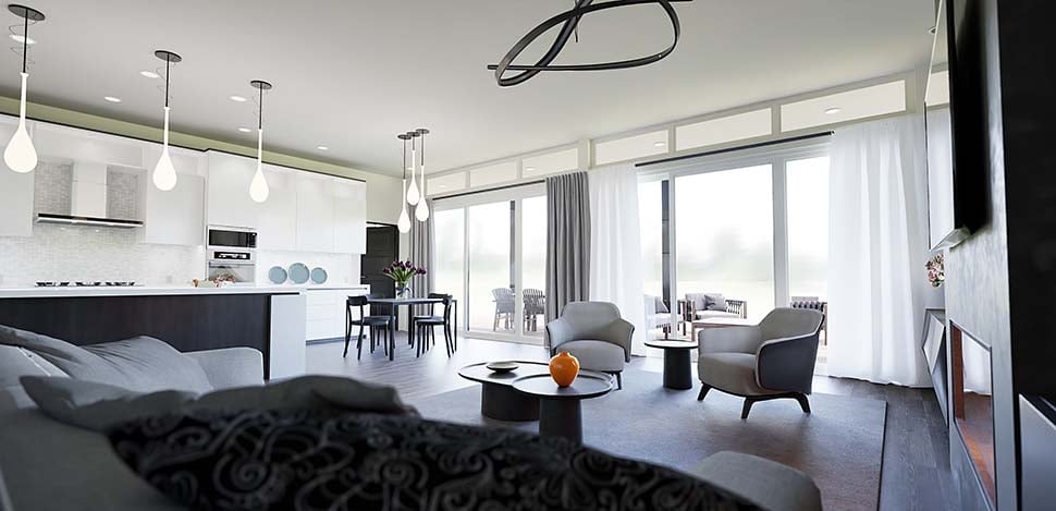 Contemporary, Modern Plan with 1743 Sq. Ft., 3 Bedrooms, 2 Bathrooms, 2 Car Garage Picture 4