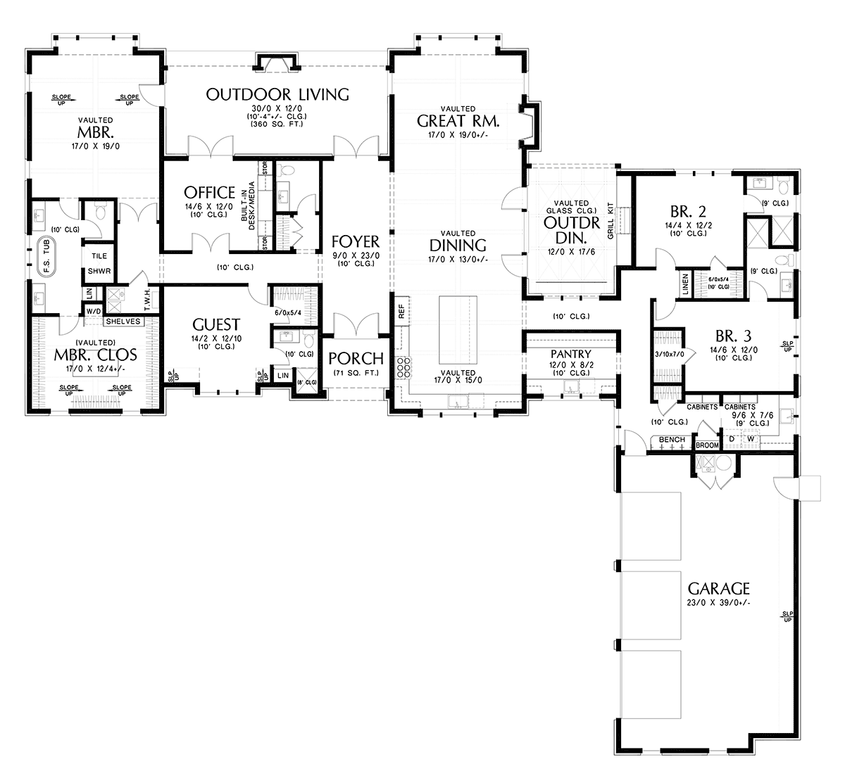 House Plan 81399 Level One