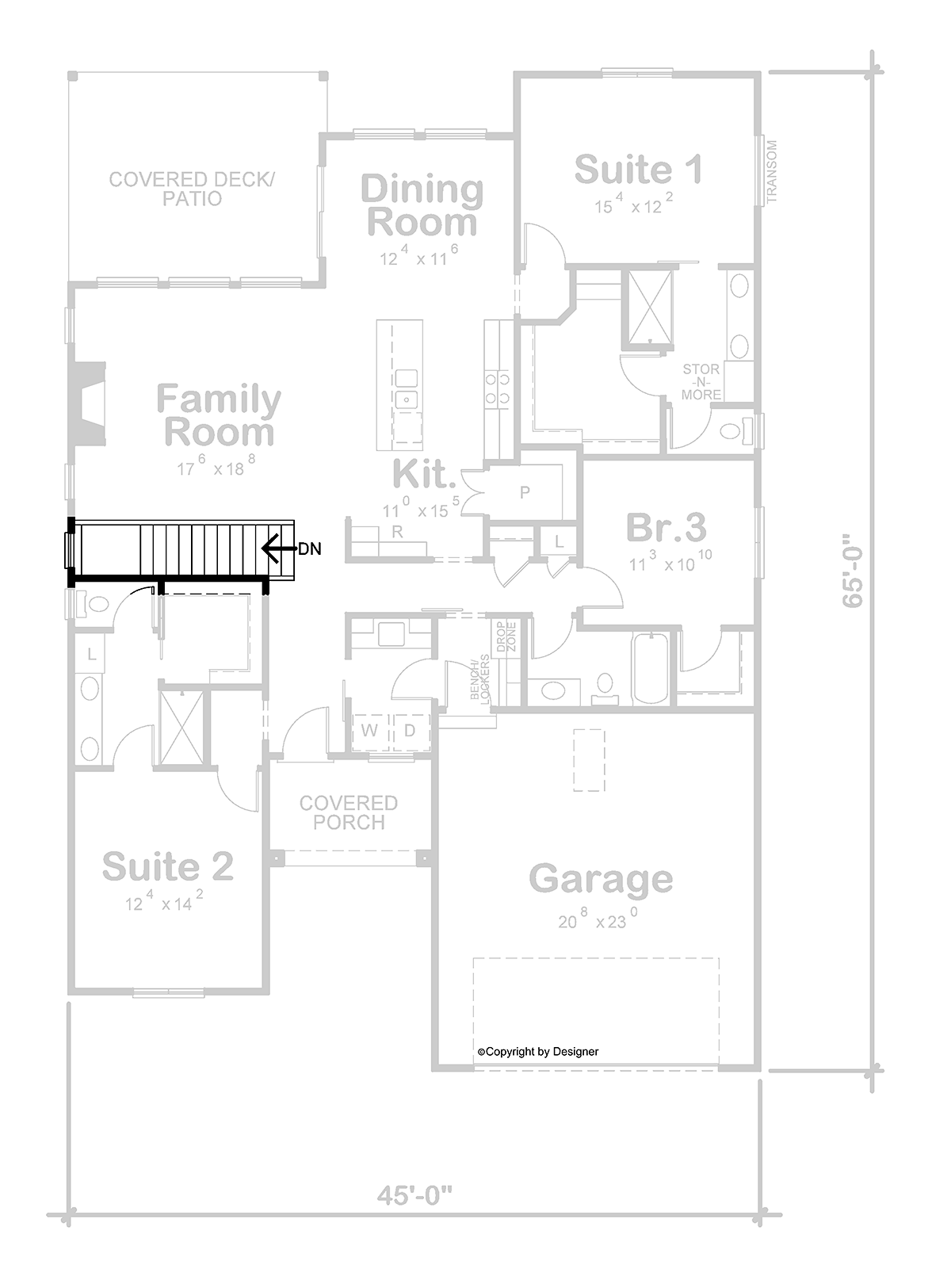 House Plan 81401 Alternate Level One