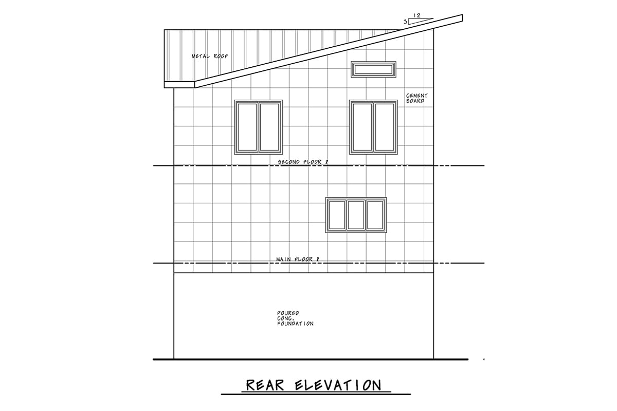 House Plan 81411 Rear Elevation