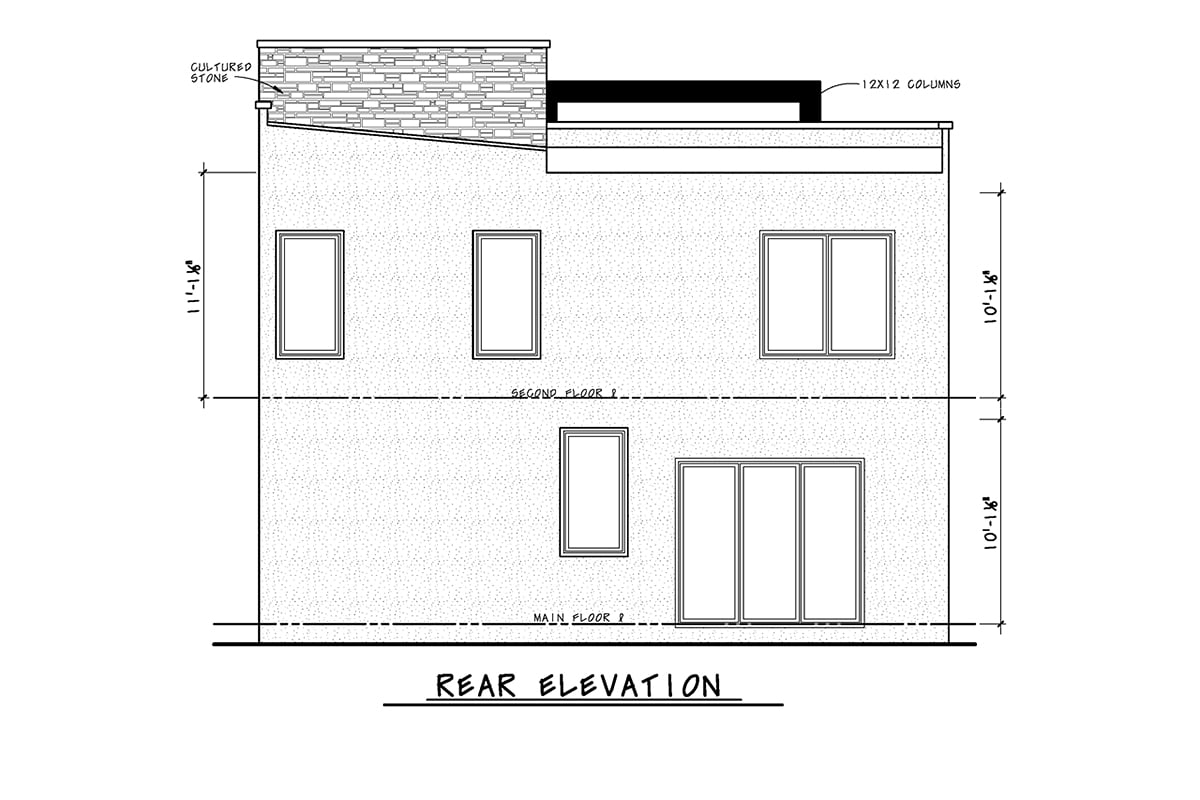 House Plan 81413 Rear Elevation