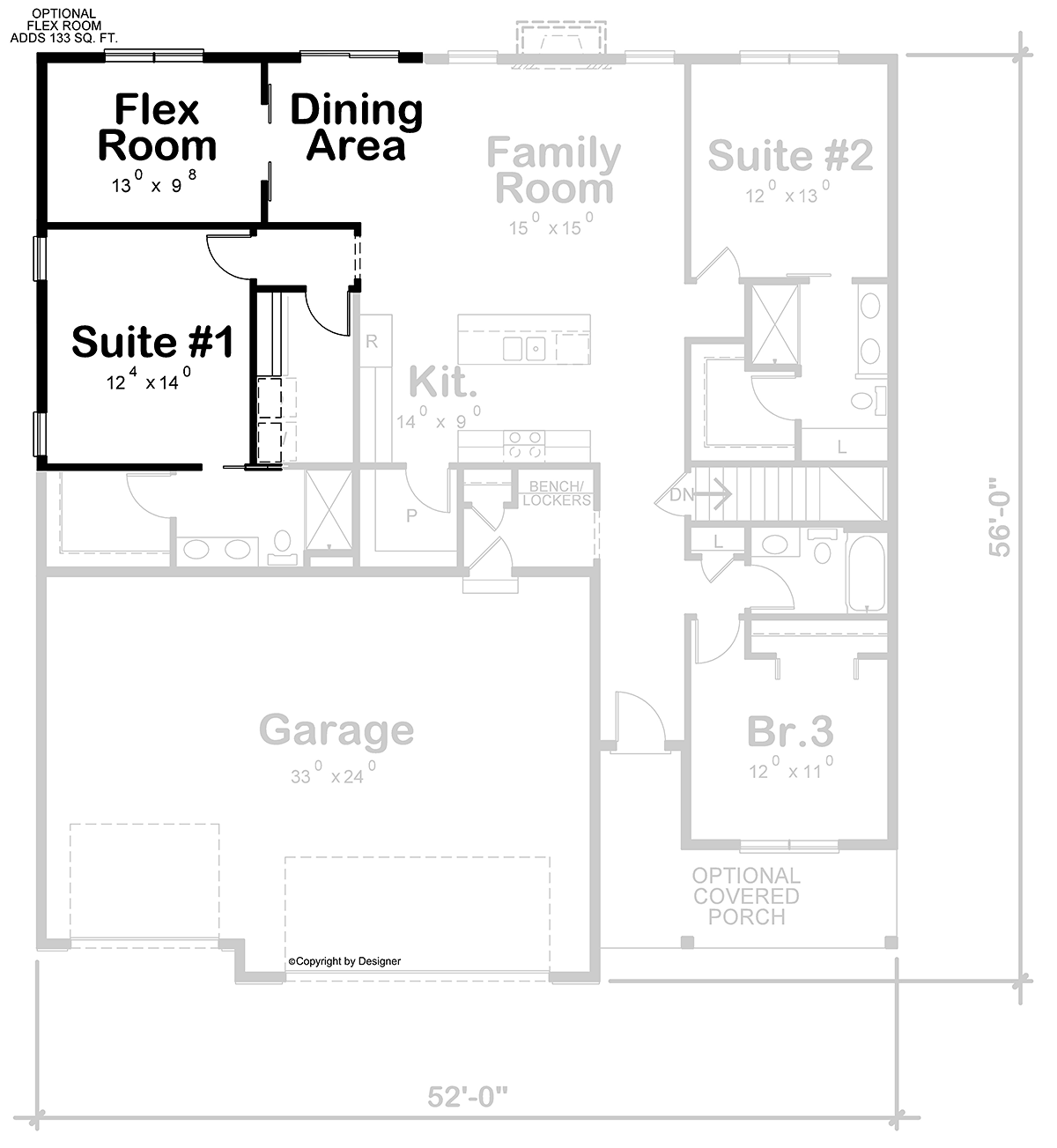 House Plan 81420 Alternate Level One