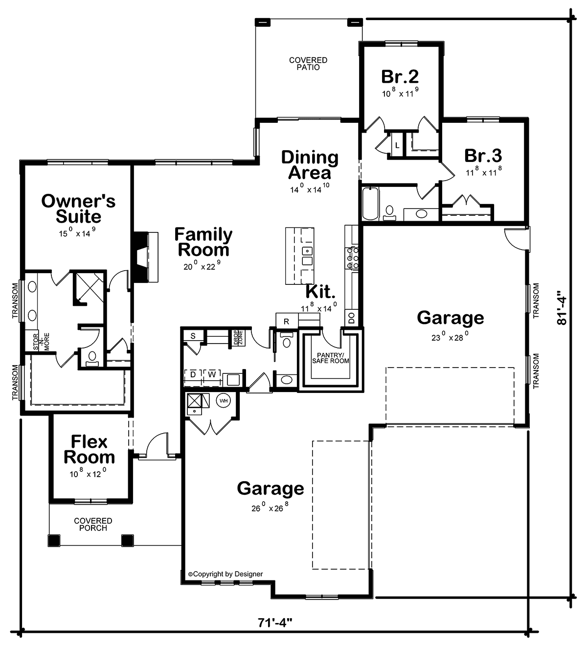House Plan 81422 Level One