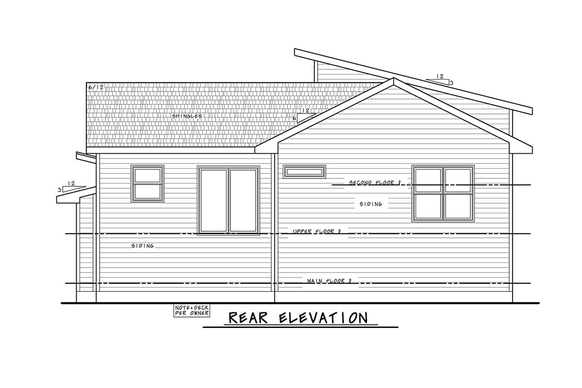 House Plan 81431 Rear Elevation