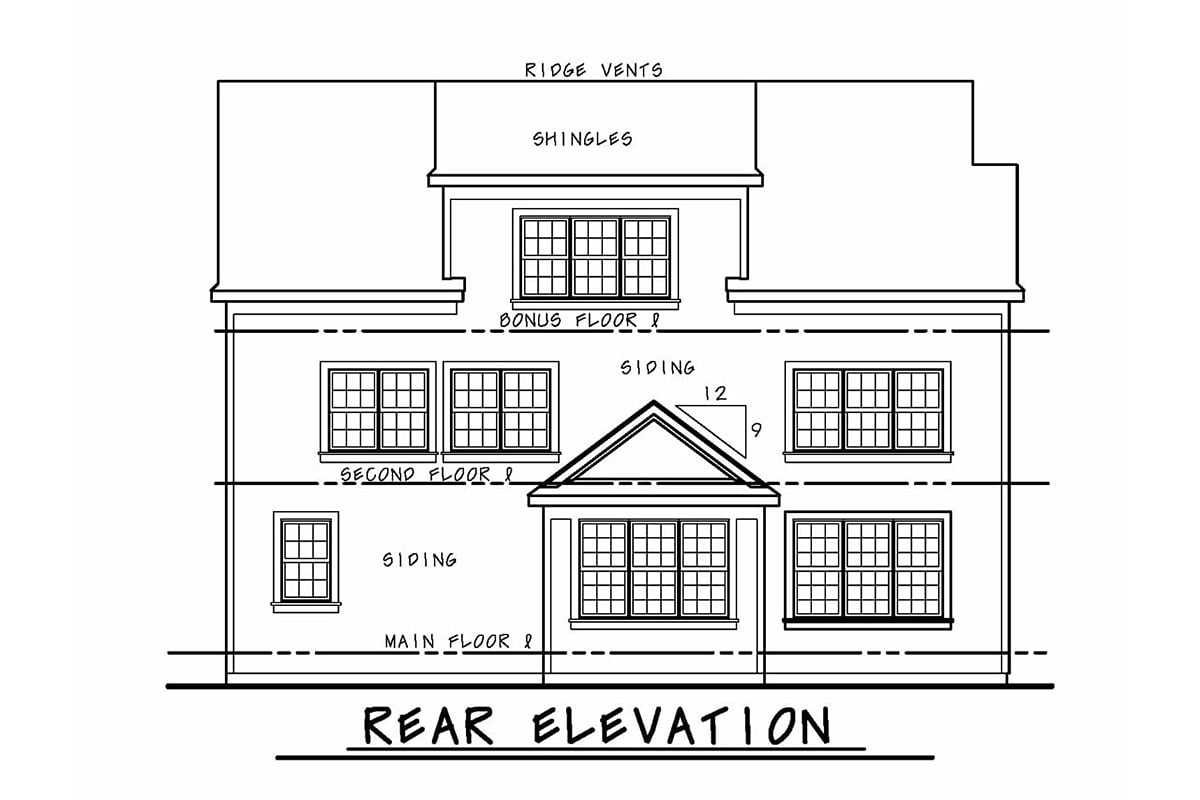 House Plan 81436 Rear Elevation