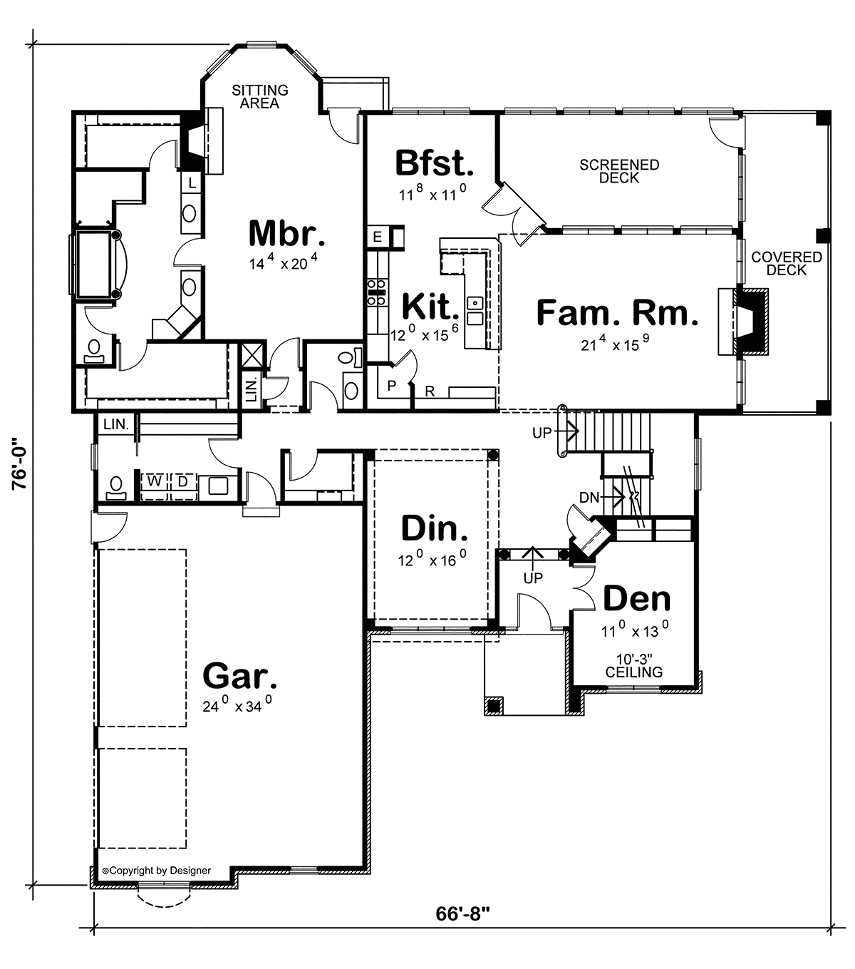 House Plan 81443 Level One
