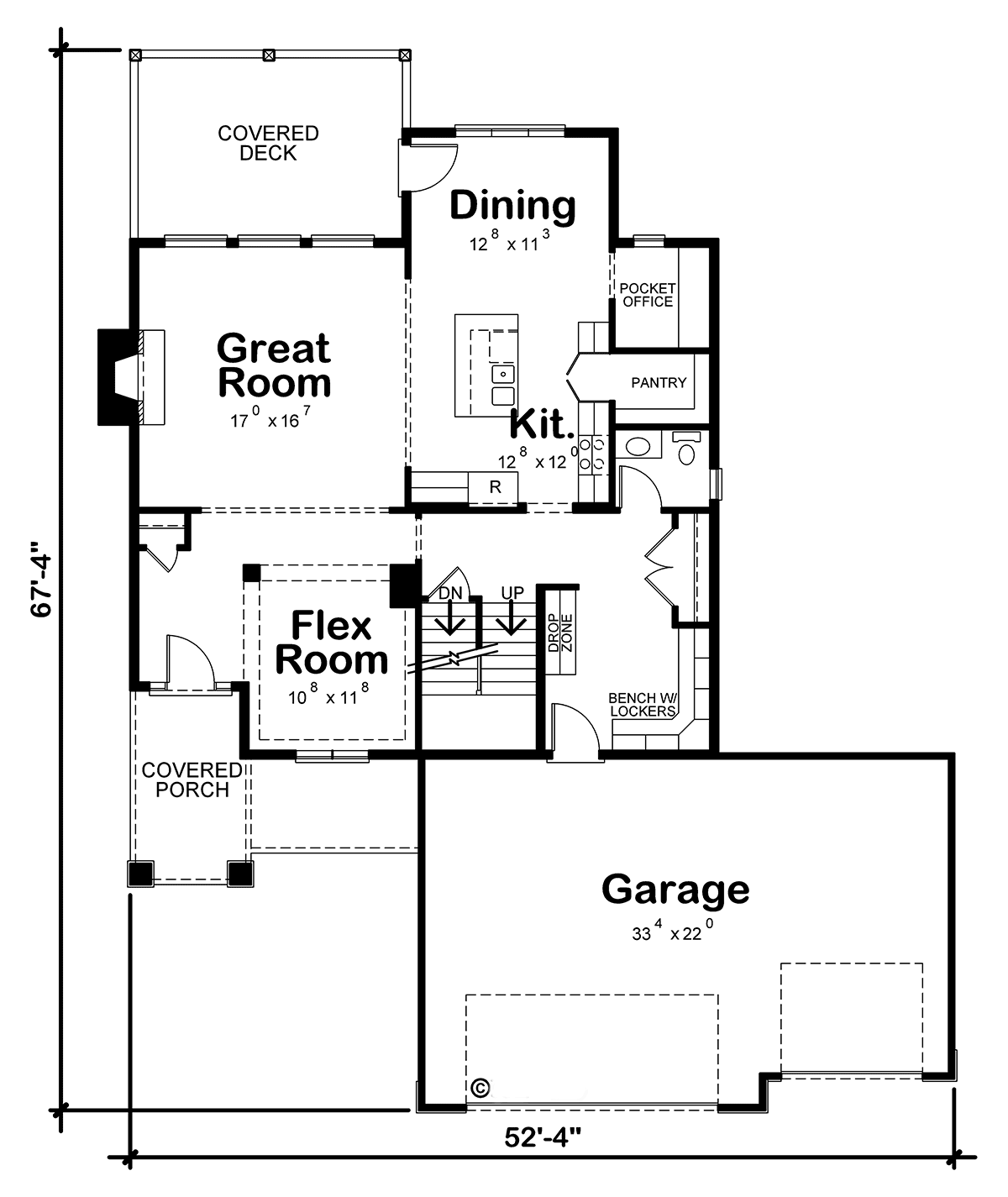 House Plan 81444 Level One