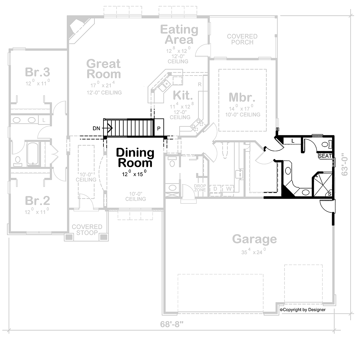 House Plan 81447 Alternate Level One