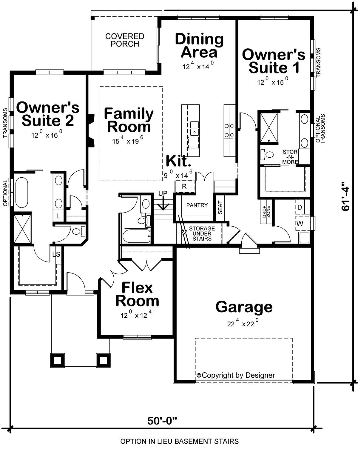 House Plan 81454 Alternate Level One