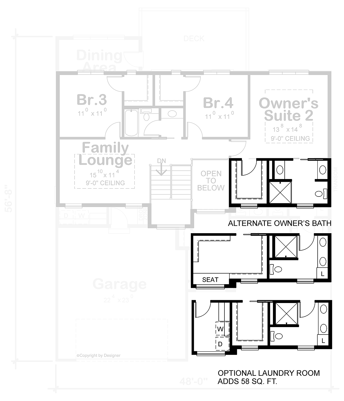 House Plan 81455 Alternate Level Two