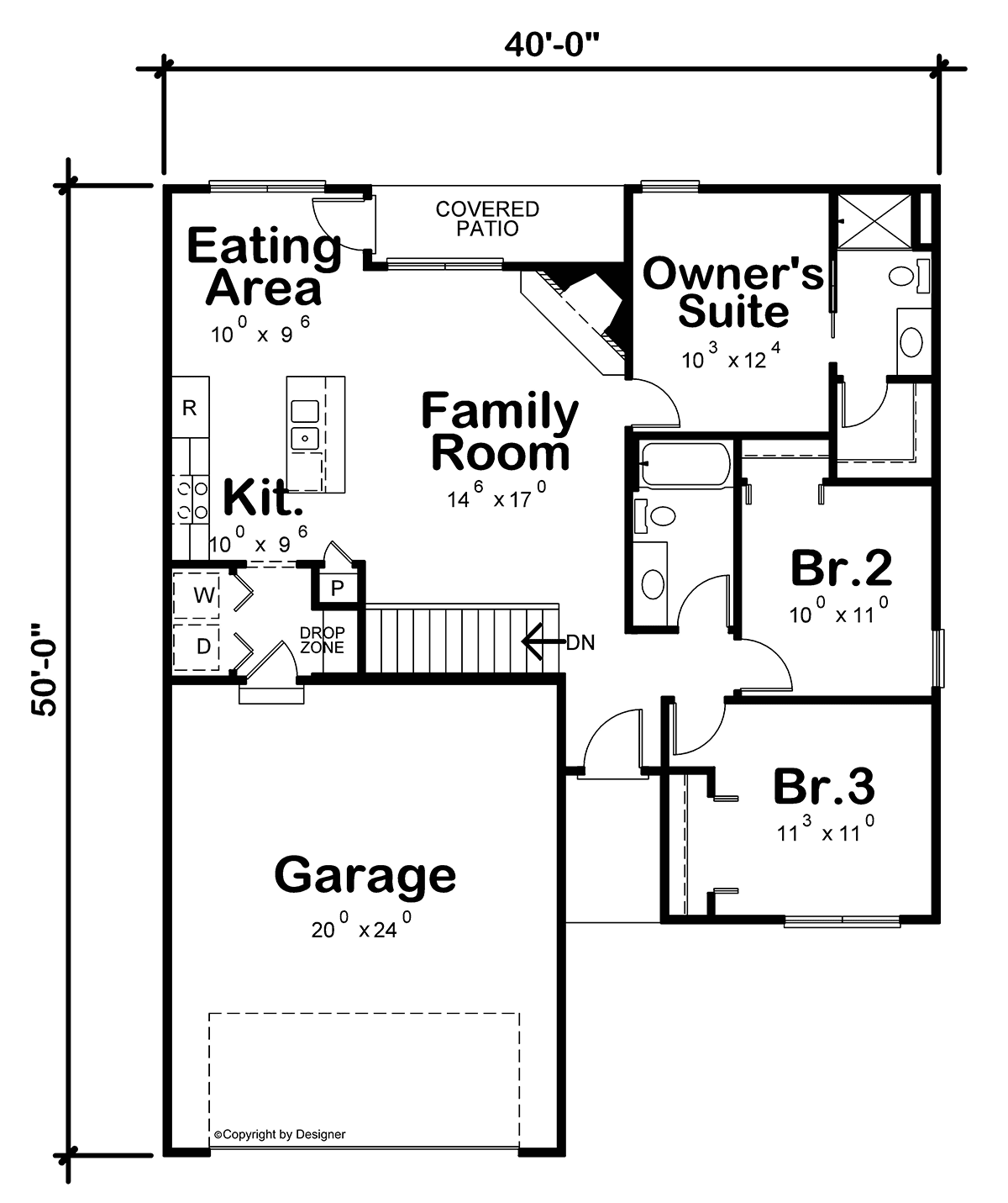 House Plan 81459 Level One